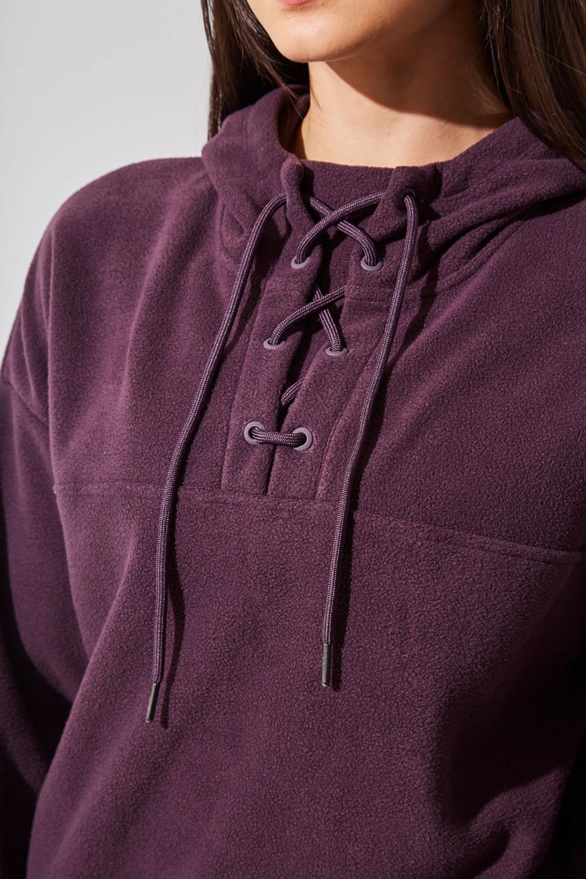 Avril Cropped Fleece Hoodie