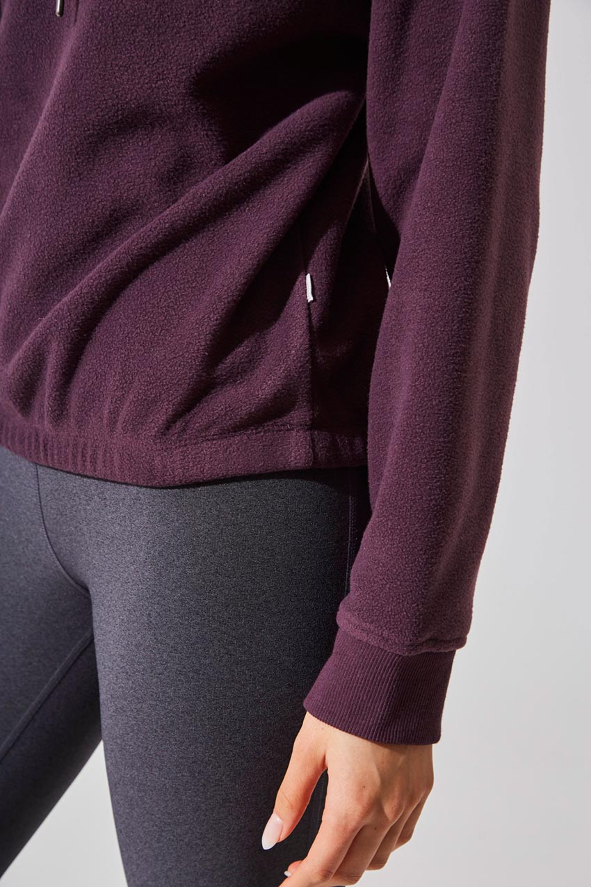 Avril Cropped Fleece Hoodie