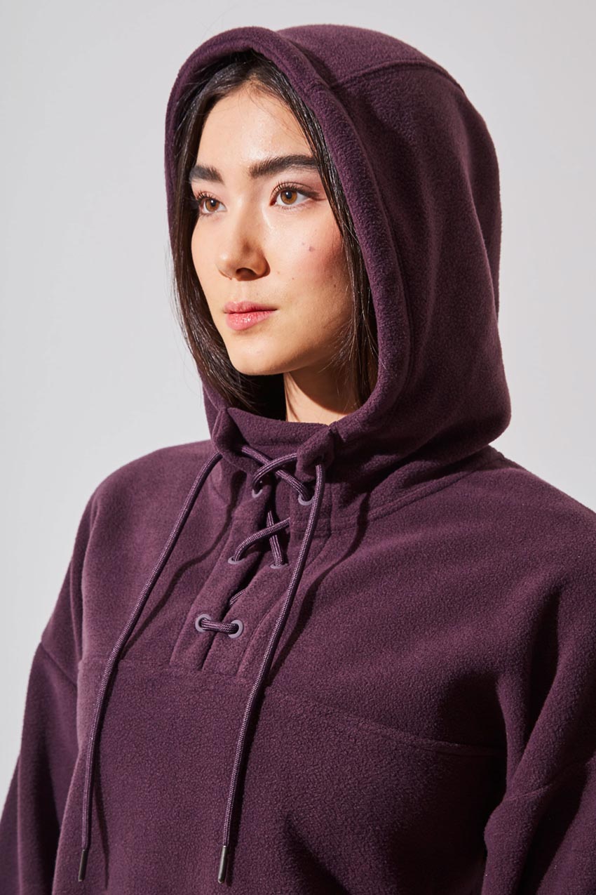 Avril Cropped Fleece Hoodie