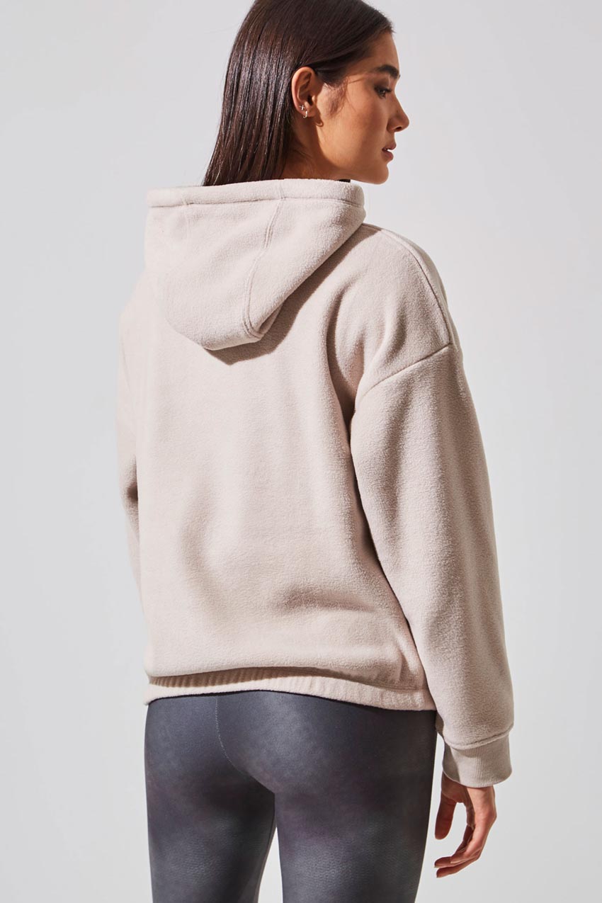 Avril Cropped Fleece Hoodie