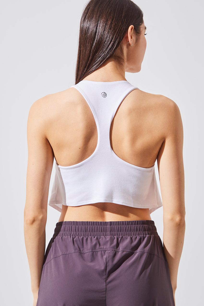On Pace Natural Modal Medium Support Bra with Overlay