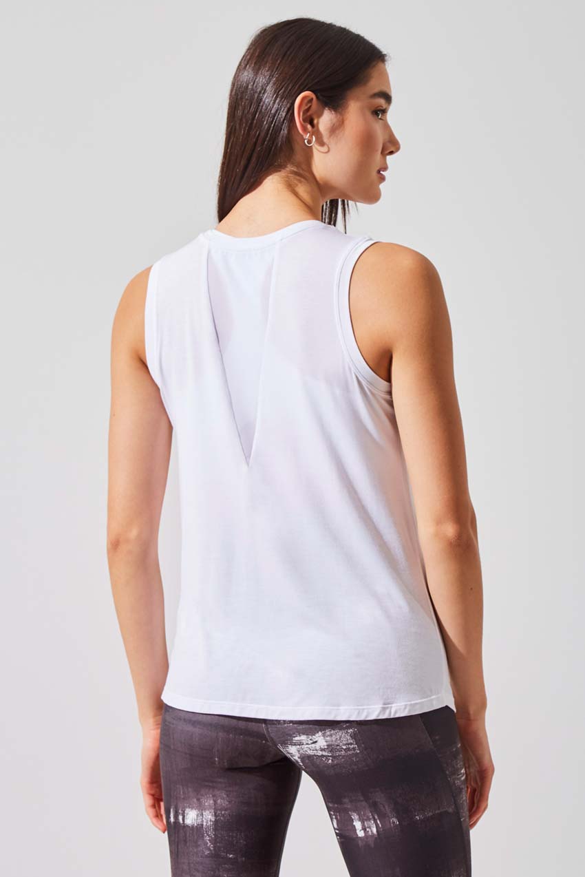 Alison TENCEL™ Modal Tank with Sheer Back Insert