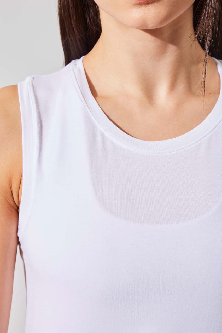 Alison TENCEL™ Modal Tank with Sheer Back Insert