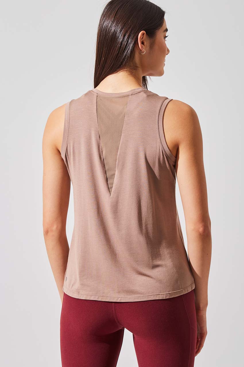 Alison TENCEL™ Modal Tank with Sheer Back Insert