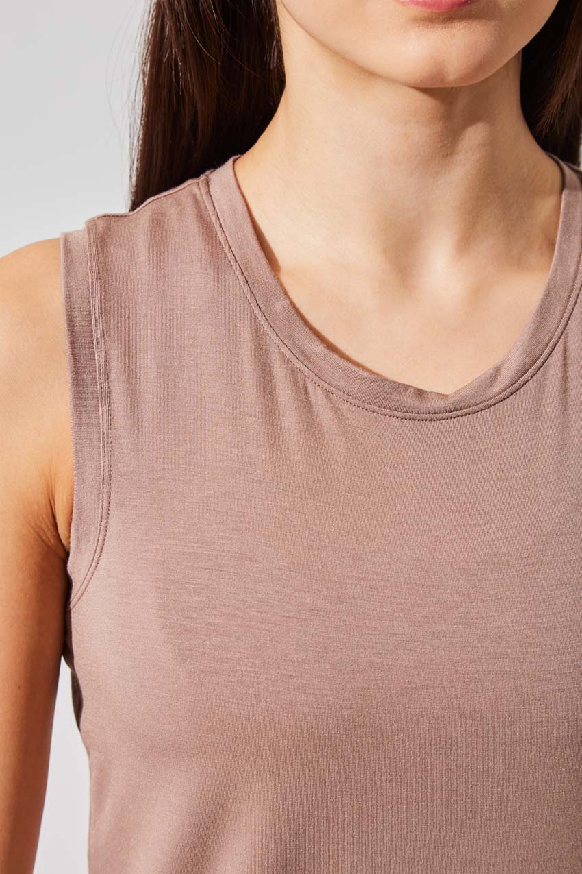 Alison TENCEL™ Modal Tank with Sheer Back Insert