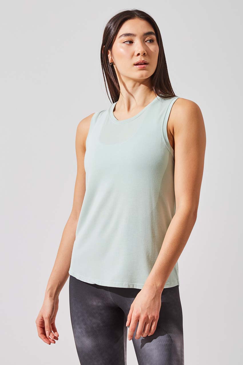 Alison TENCEL™ Modal Tank with Sheer Back Insert