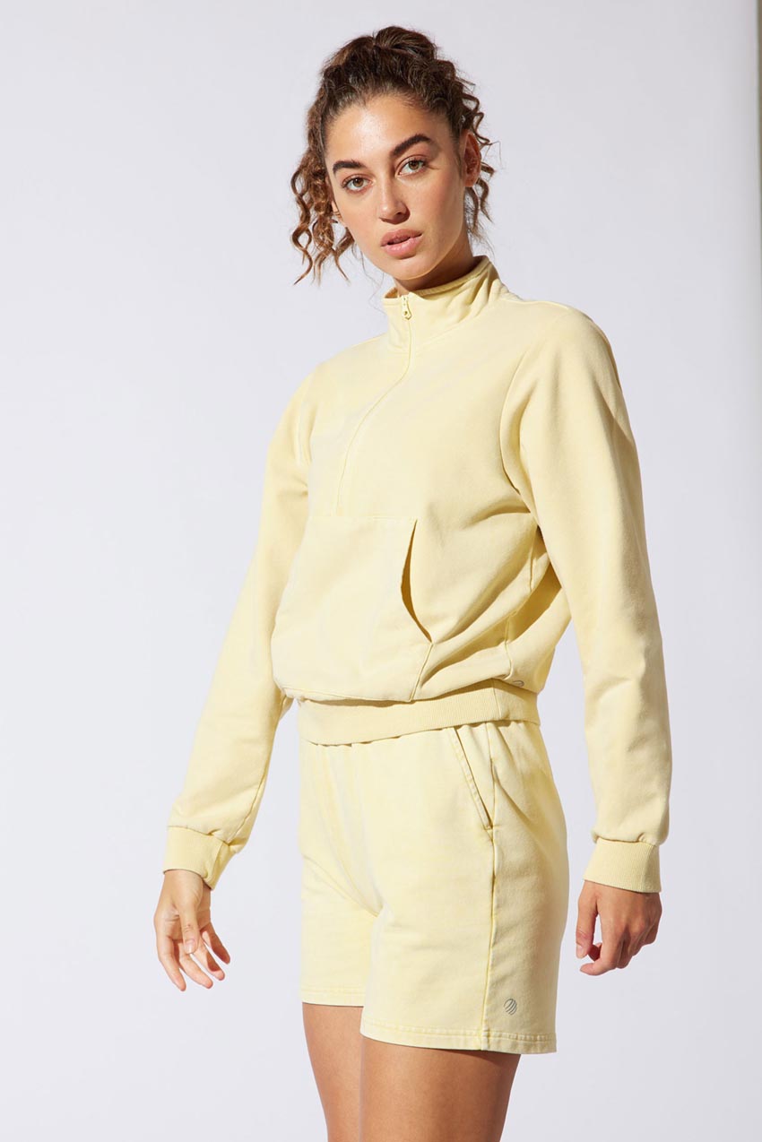 Ally 1/2 Zip Cropped Sweatshirt