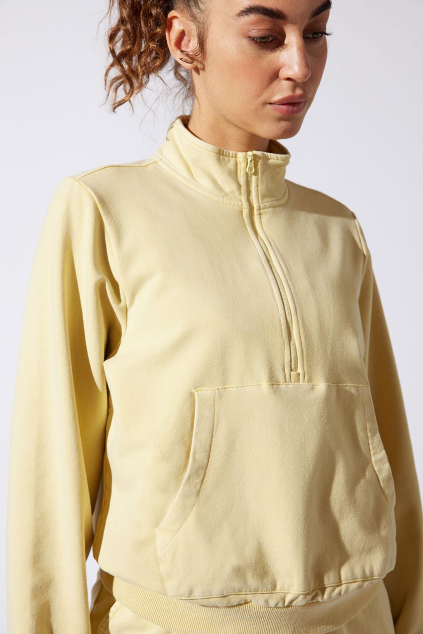 Ally 1/2 Zip Cropped Sweatshirt