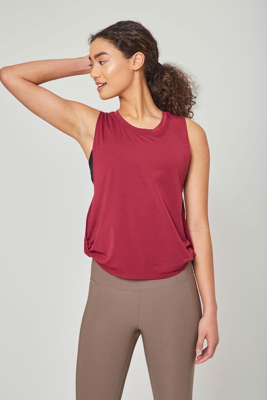 Maddy Dynamic Recycled Side Twist Anti-Stink Tank Top