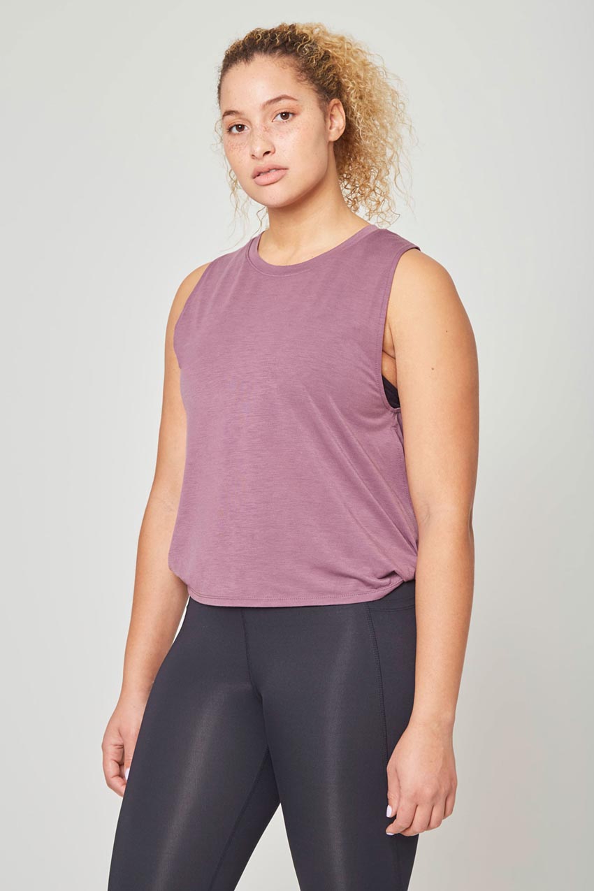 Maddy Dynamic Recycled Side Twist Anti-Stink Tank Top