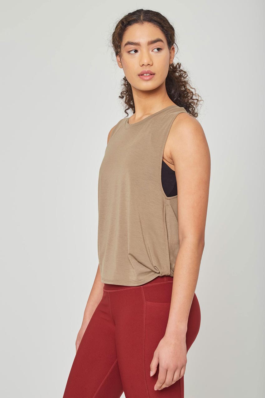 Maddy Dynamic Recycled Side Twist Anti-Stink Tank Top