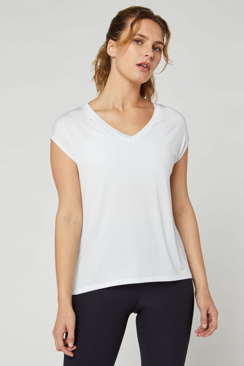 Madison TENCEL™ Modal Longline V-Neck T-Shirt