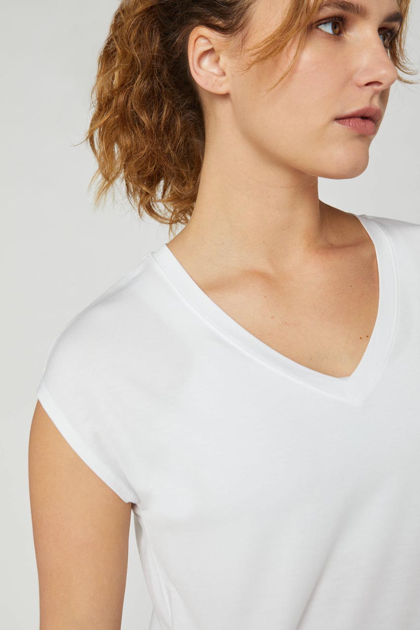 Madison TENCEL™ Modal Longline V-Neck T-Shirt
