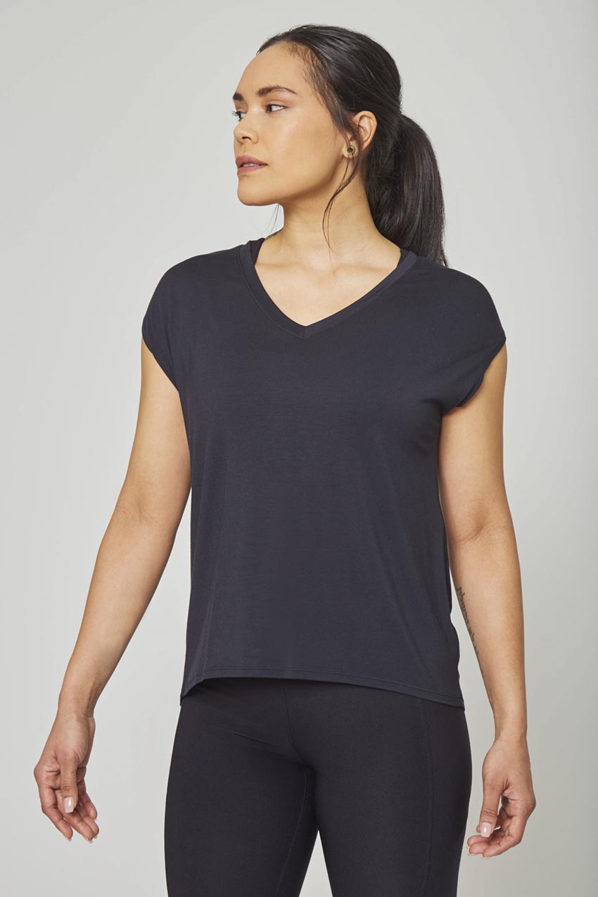 Madison TENCEL™ Modal Longline V-Neck T-Shirt