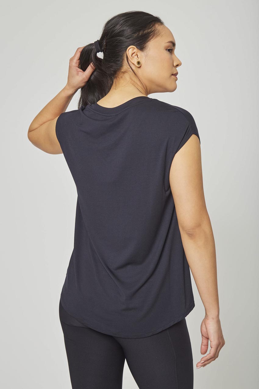 Madison TENCEL™ Modal Longline V-Neck T-Shirt