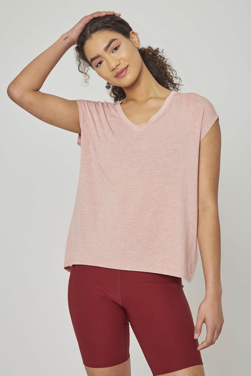 Madison TENCEL™ Modal Longline V-Neck T-Shirt