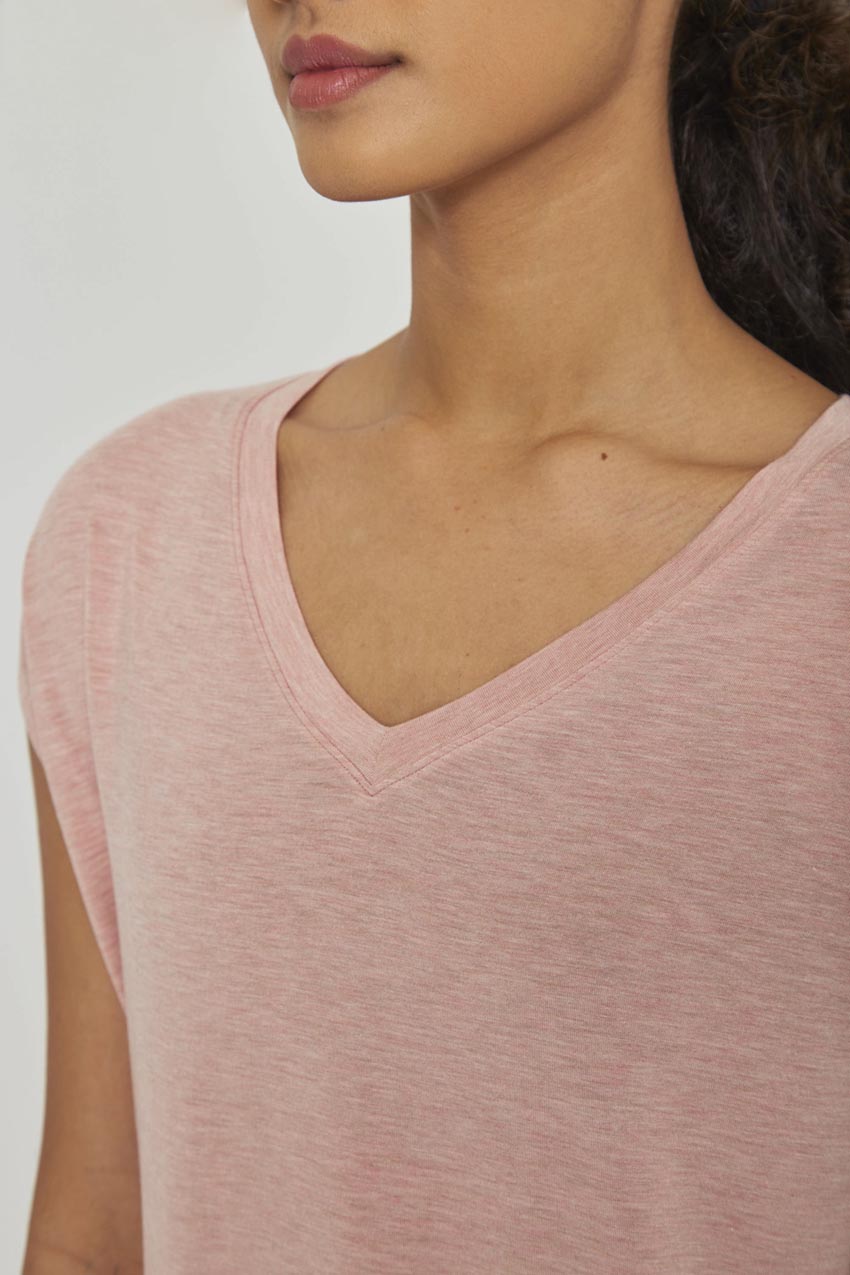 Madison TENCEL™ Modal Longline V-Neck T-Shirt