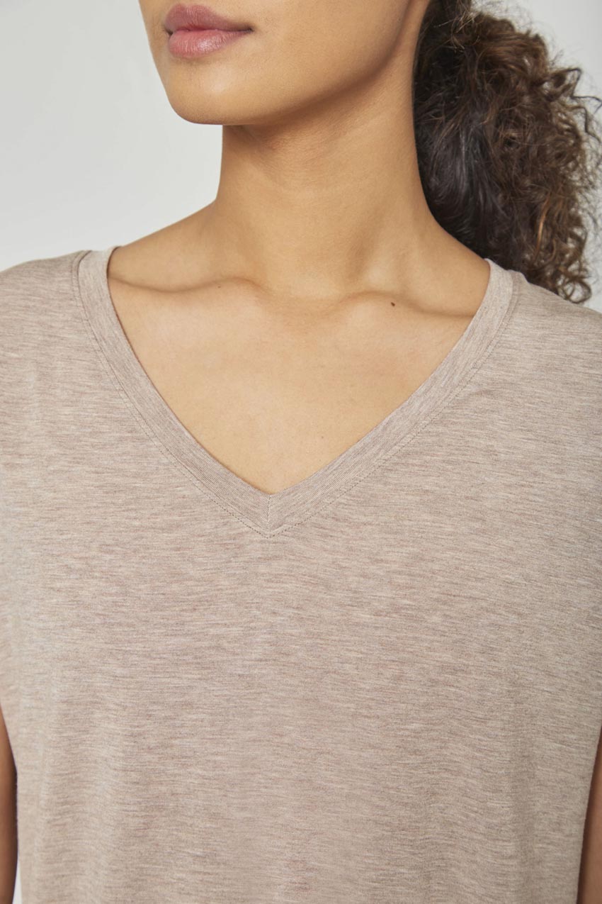 Madison TENCEL™ Modal Longline V-Neck T-Shirt