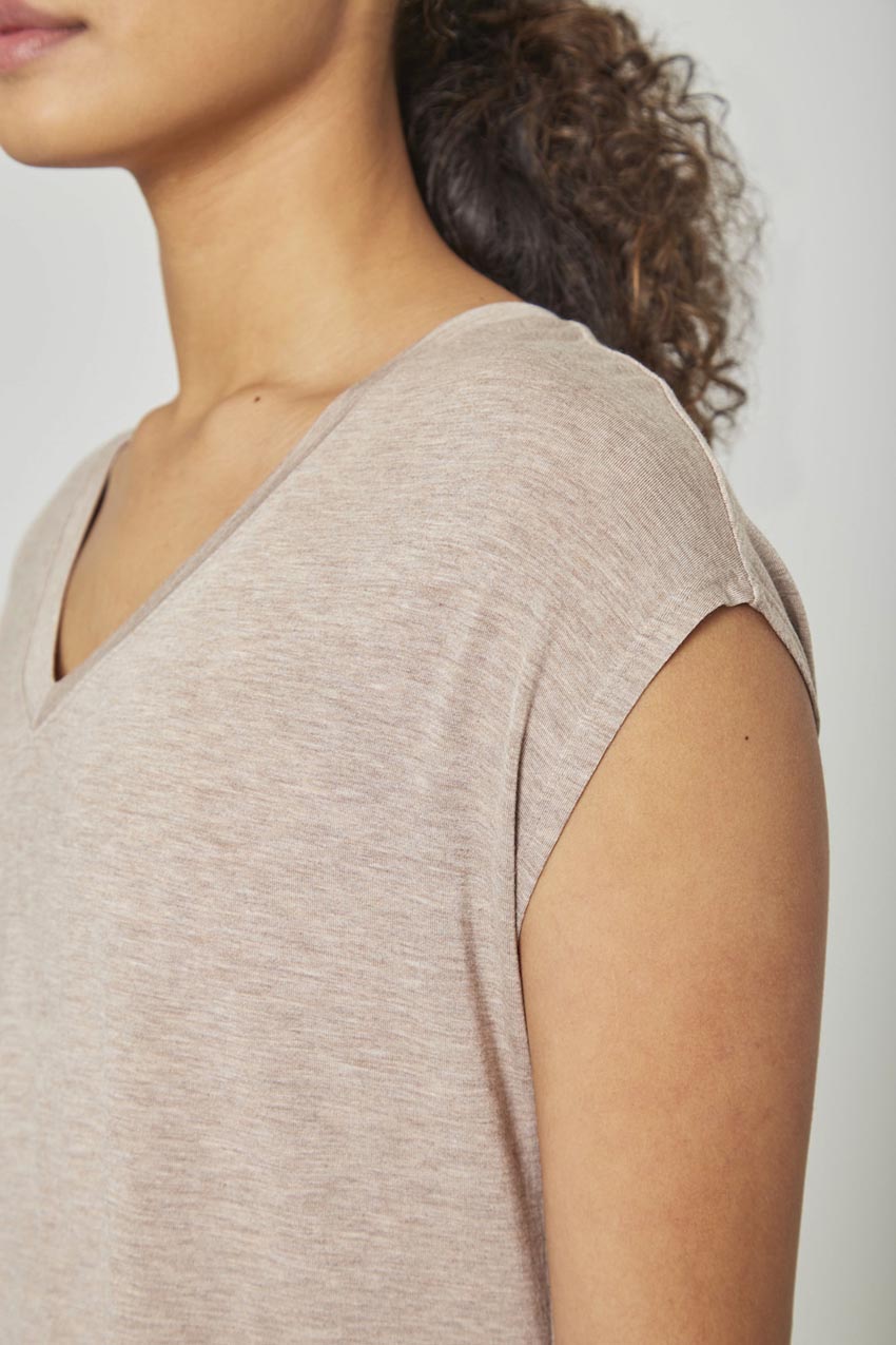 Madison TENCEL™ Modal Longline V-Neck T-Shirt