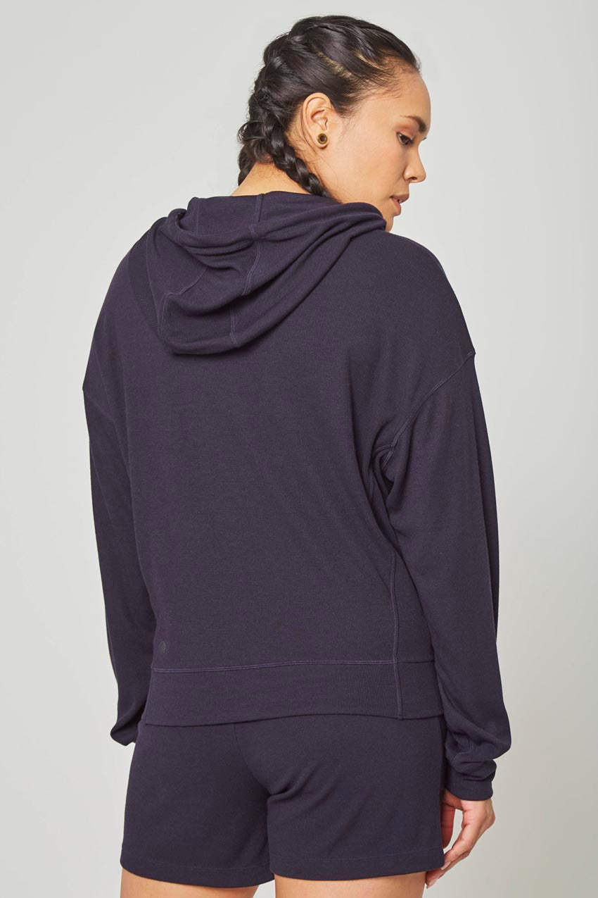Kiera Recycled TENCEL™ Modal Ribbed Hoodie