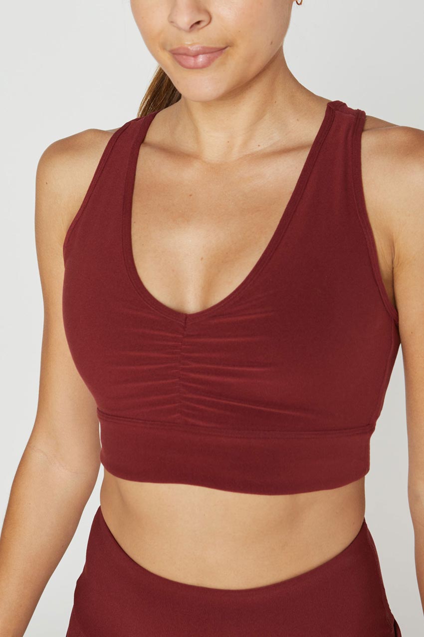 Rosie Explore Recycled Ruched Medium Support Sports Bra