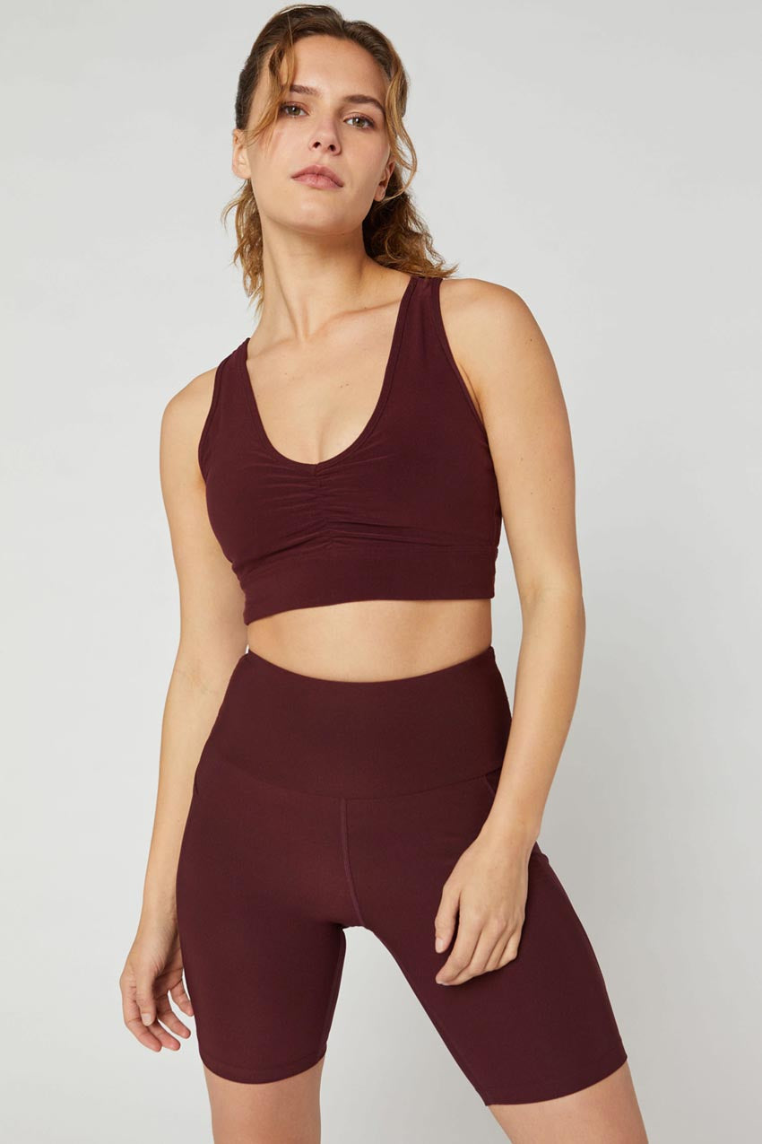 Rosie Explore Recycled Ruched Medium Support Sports Bra