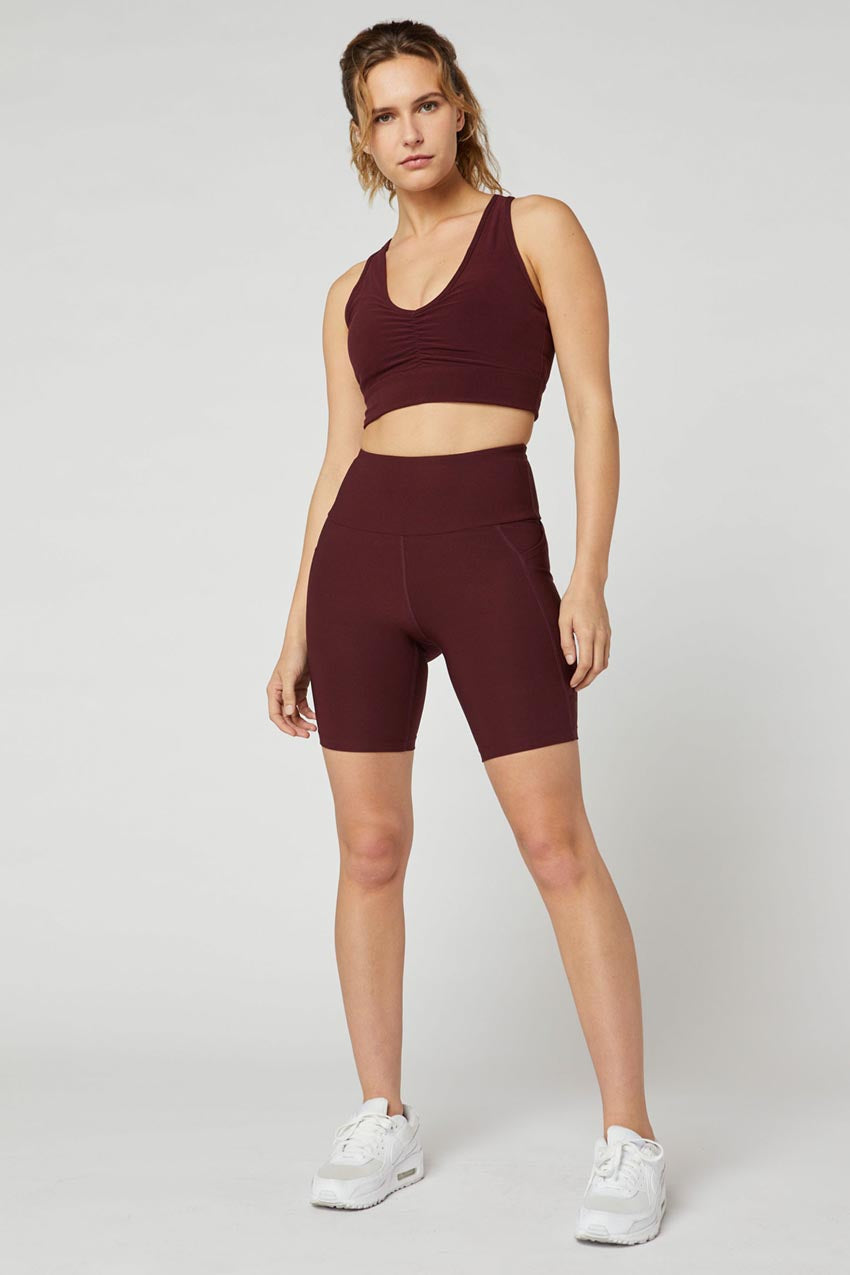 Rosie Explore Recycled Ruched Medium Support Sports Bra
