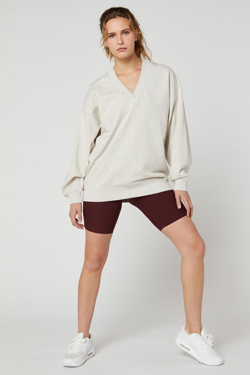Saige Unwind Boyfriend V-Neck Sweatshirt