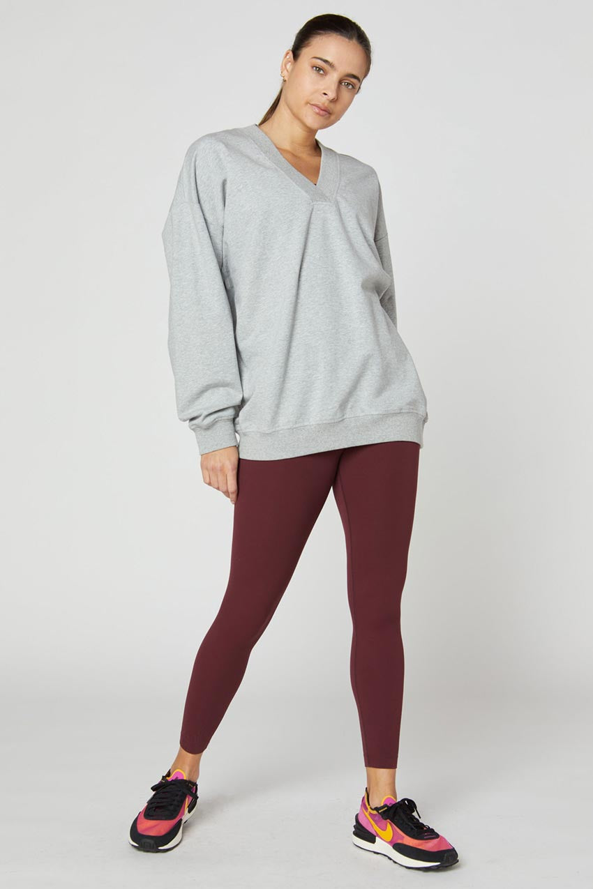 Saige Unwind Boyfriend V-Neck Sweatshirt