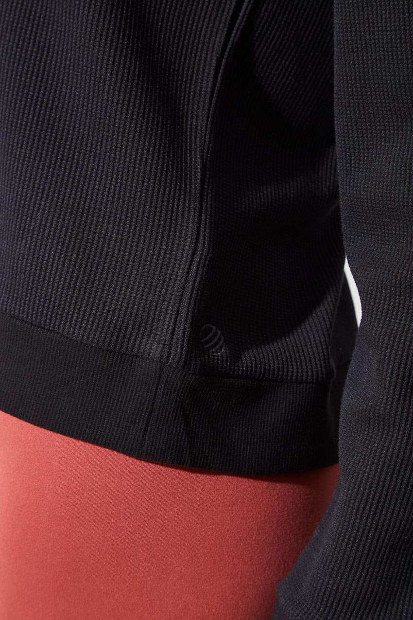 Claire Waffle-Knit Henley