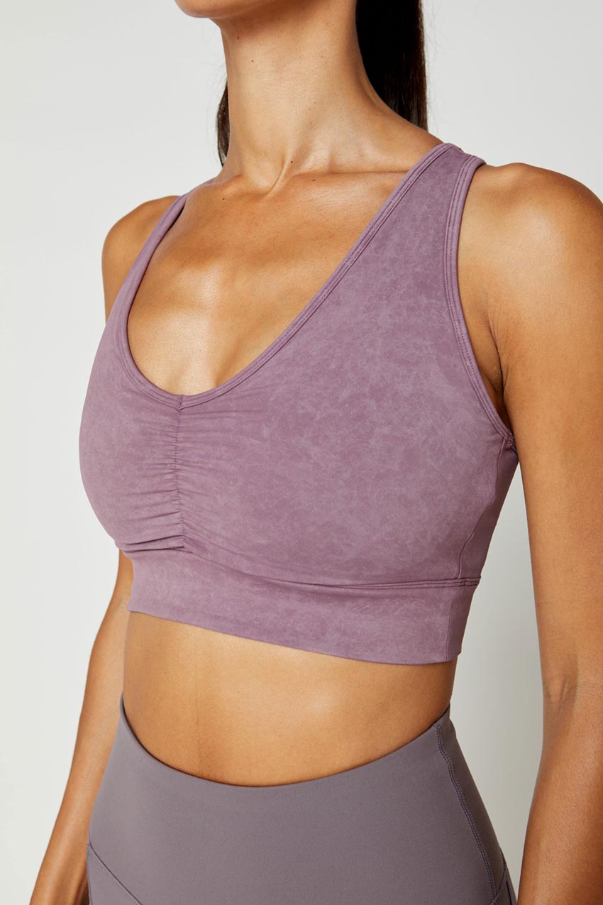 Kaori Vital Ruched Washed Medium Support Sports Bra