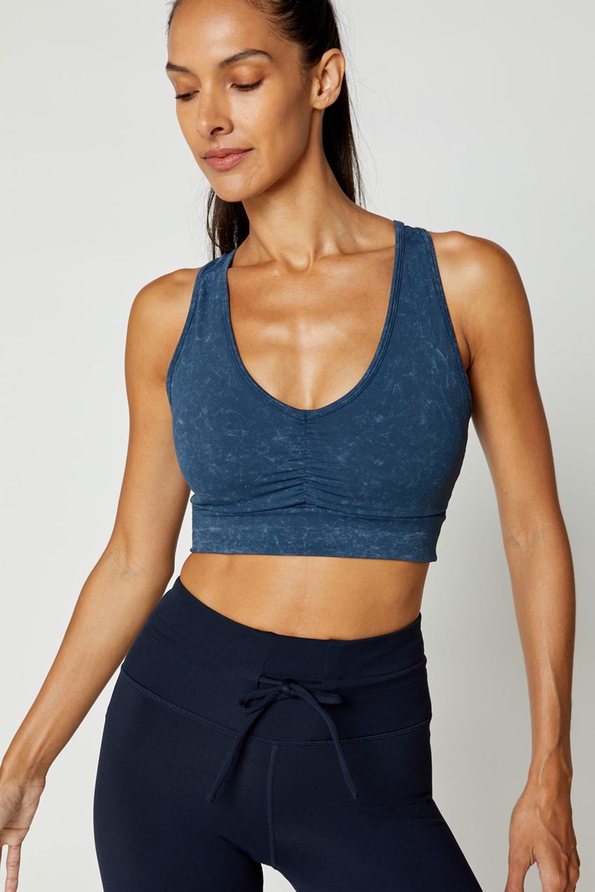 Kaori Vital Ruched Washed Medium Support Sports Bra