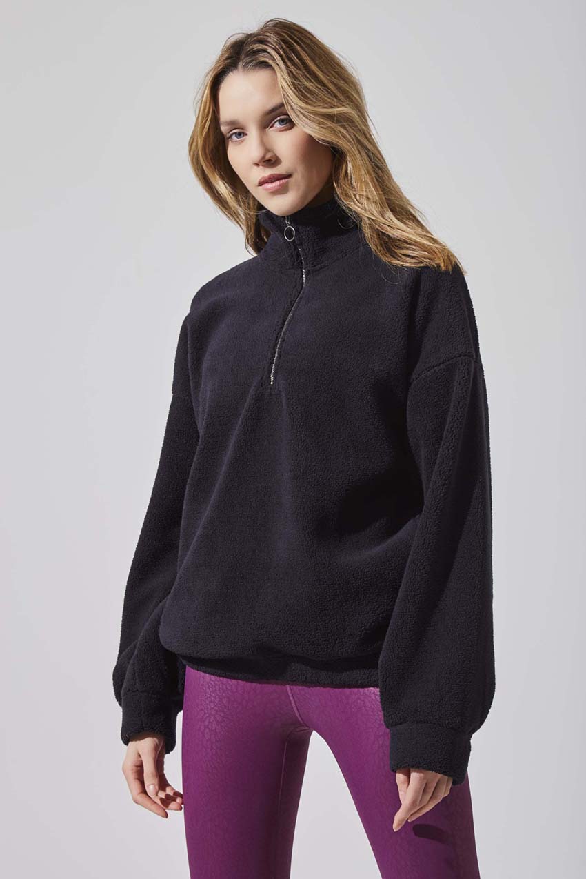 Dasha Berber Quarter-Zip Pullover