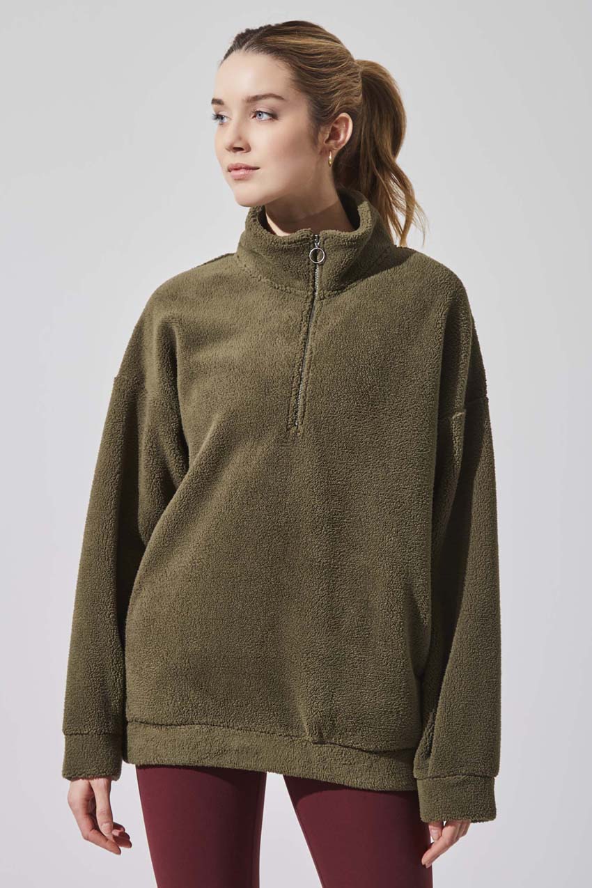 Dasha Berber Quarter-Zip Pullover