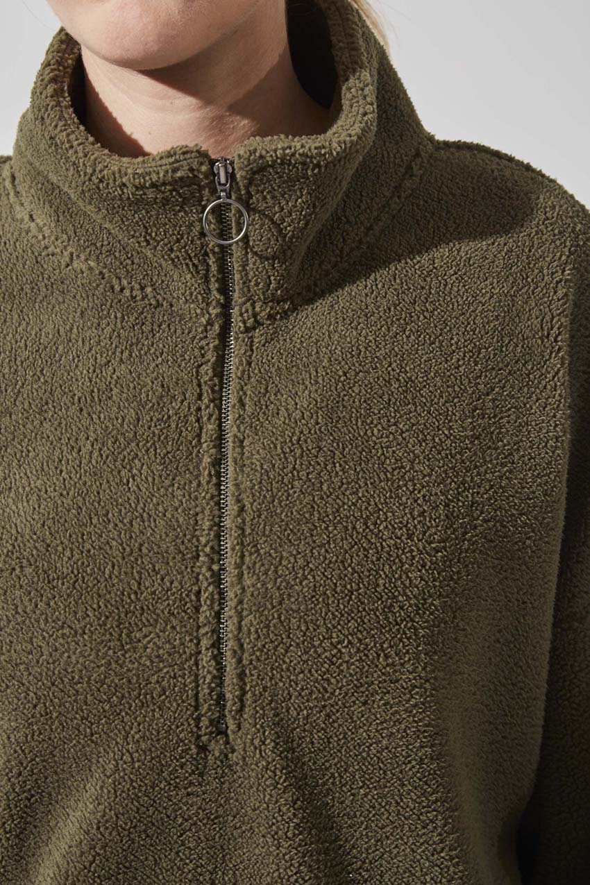 Dasha Berber Quarter-Zip Pullover