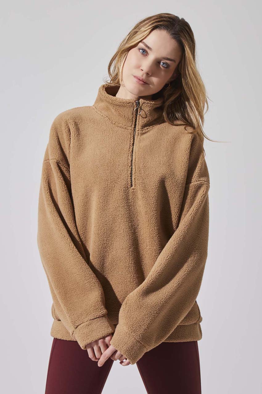 Dasha Berber Quarter-Zip Pullover