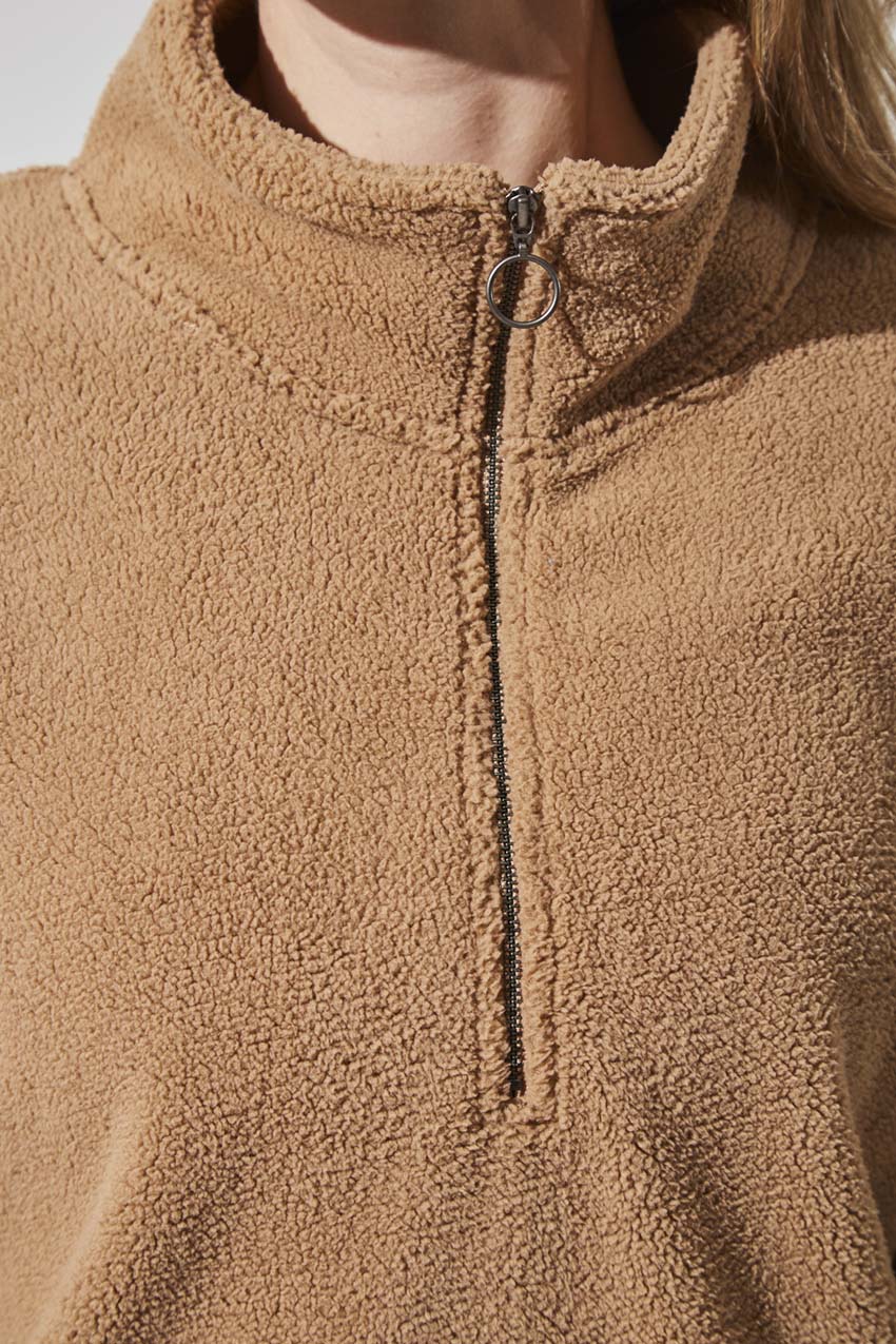 Dasha Berber Quarter-Zip Pullover
