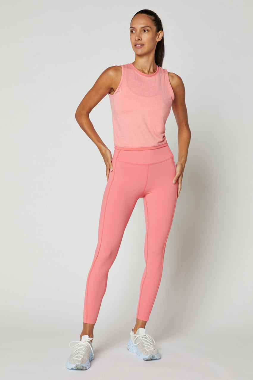 Anjali Twist Back Bind Mesh Tank Top