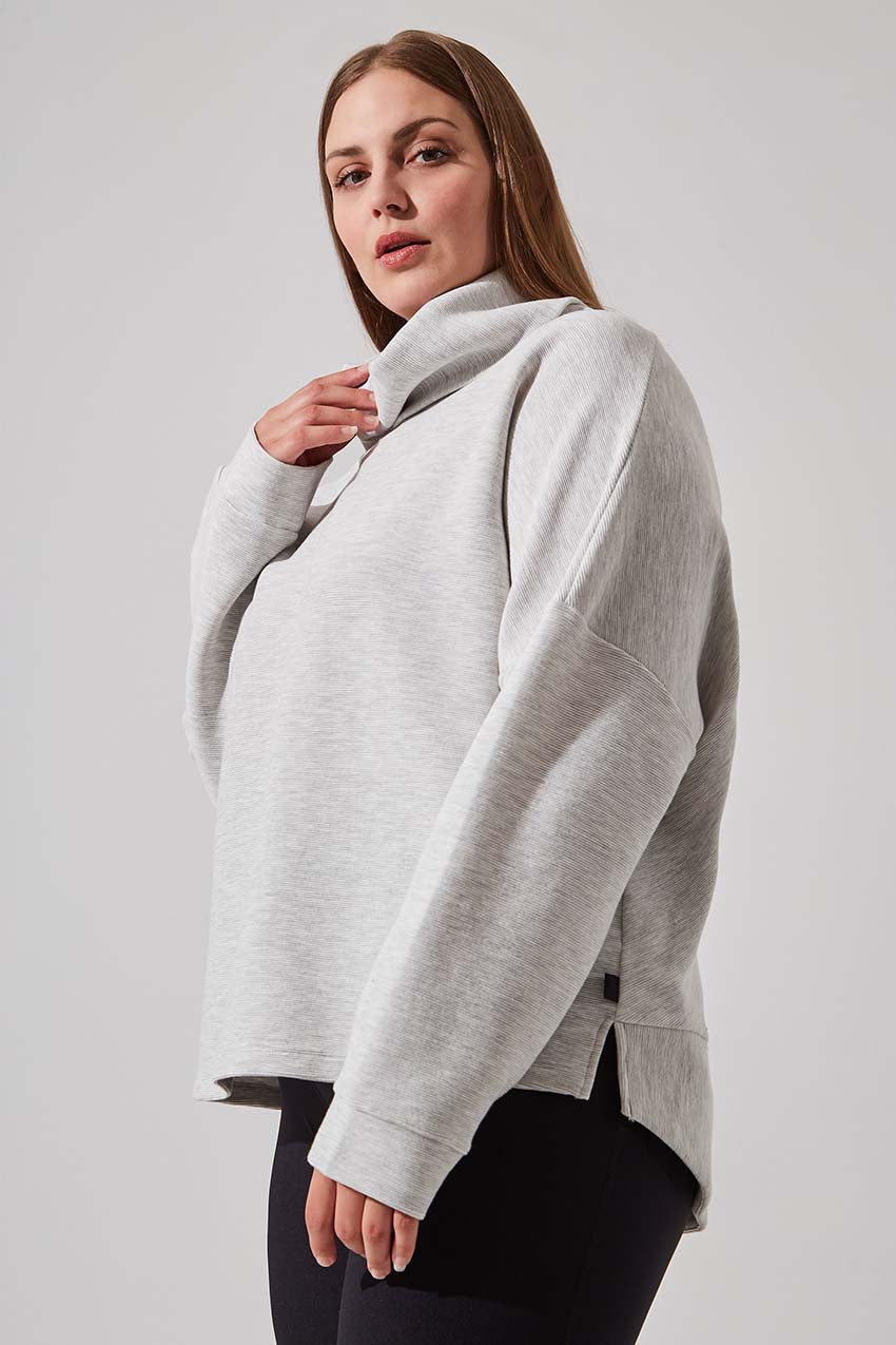 MPG Sport women's Mudra Ottoman Sweatshirt in Htr Marble