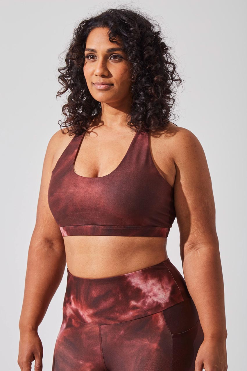Exert Recycled Polyester Printed Medium Support Bra