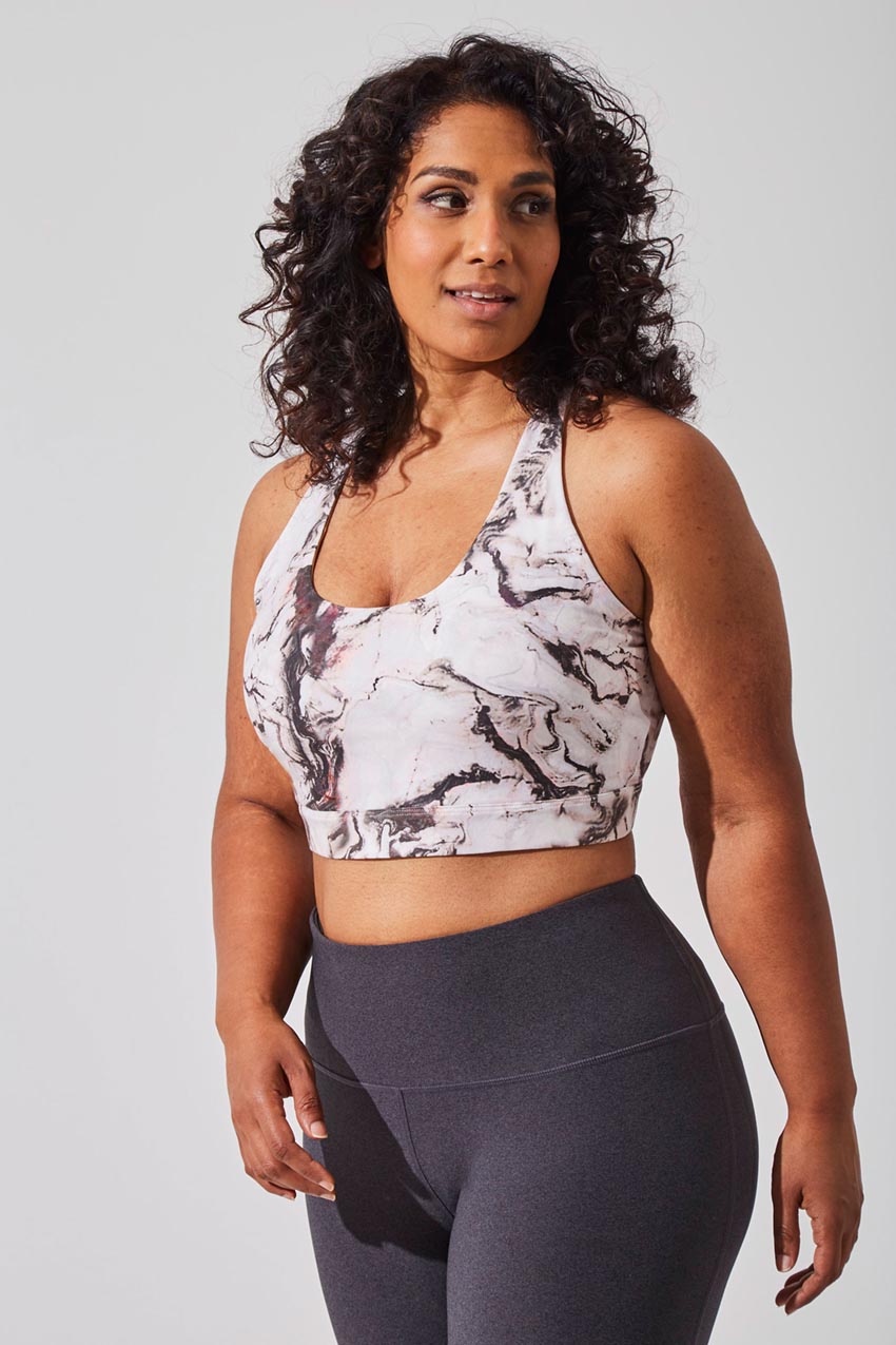 Exert Recycled Polyester Printed Medium Support Bra