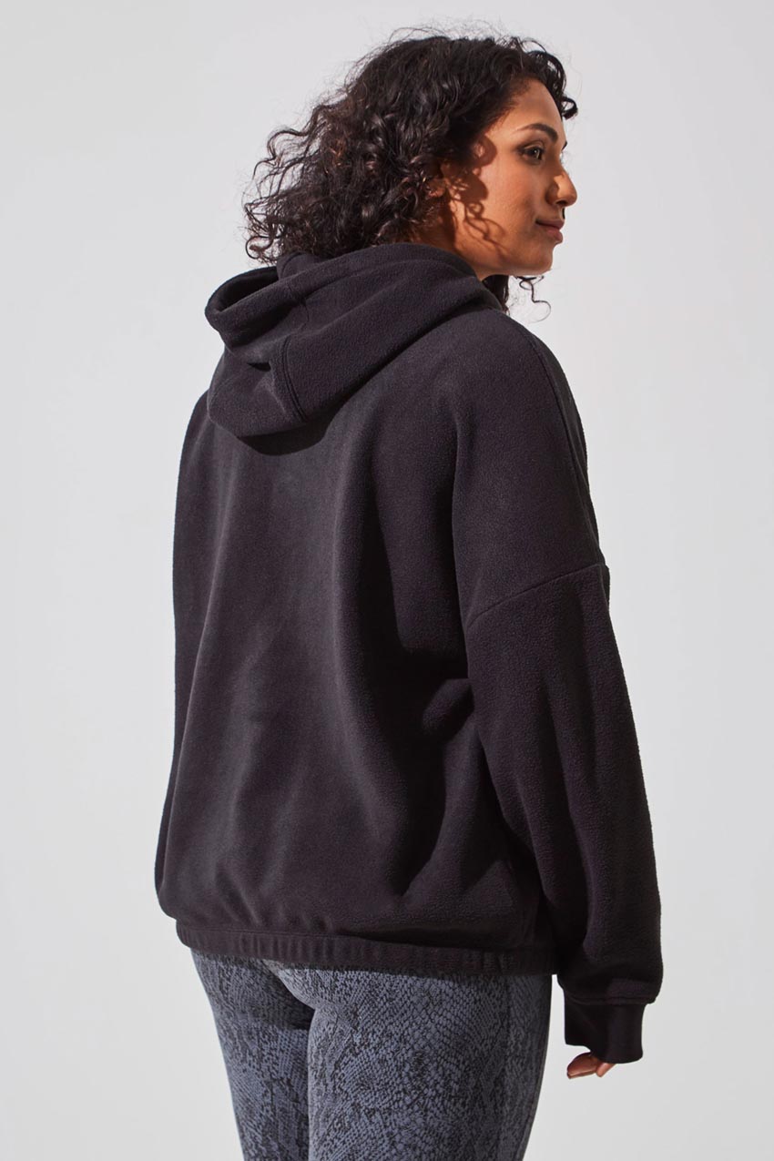 Avril Cropped Fleece Hoodie