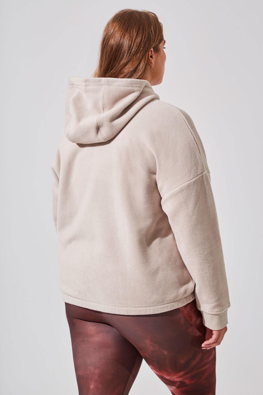 Avril Cropped Fleece Hoodie