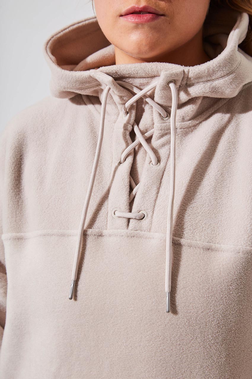 Avril Cropped Fleece Hoodie