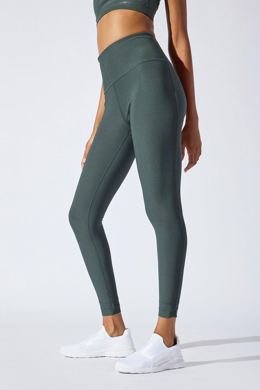 MPG Sport Explore High-Waisted 27" Cut-to-Length Hem Legging - Sale in Bay Leaf