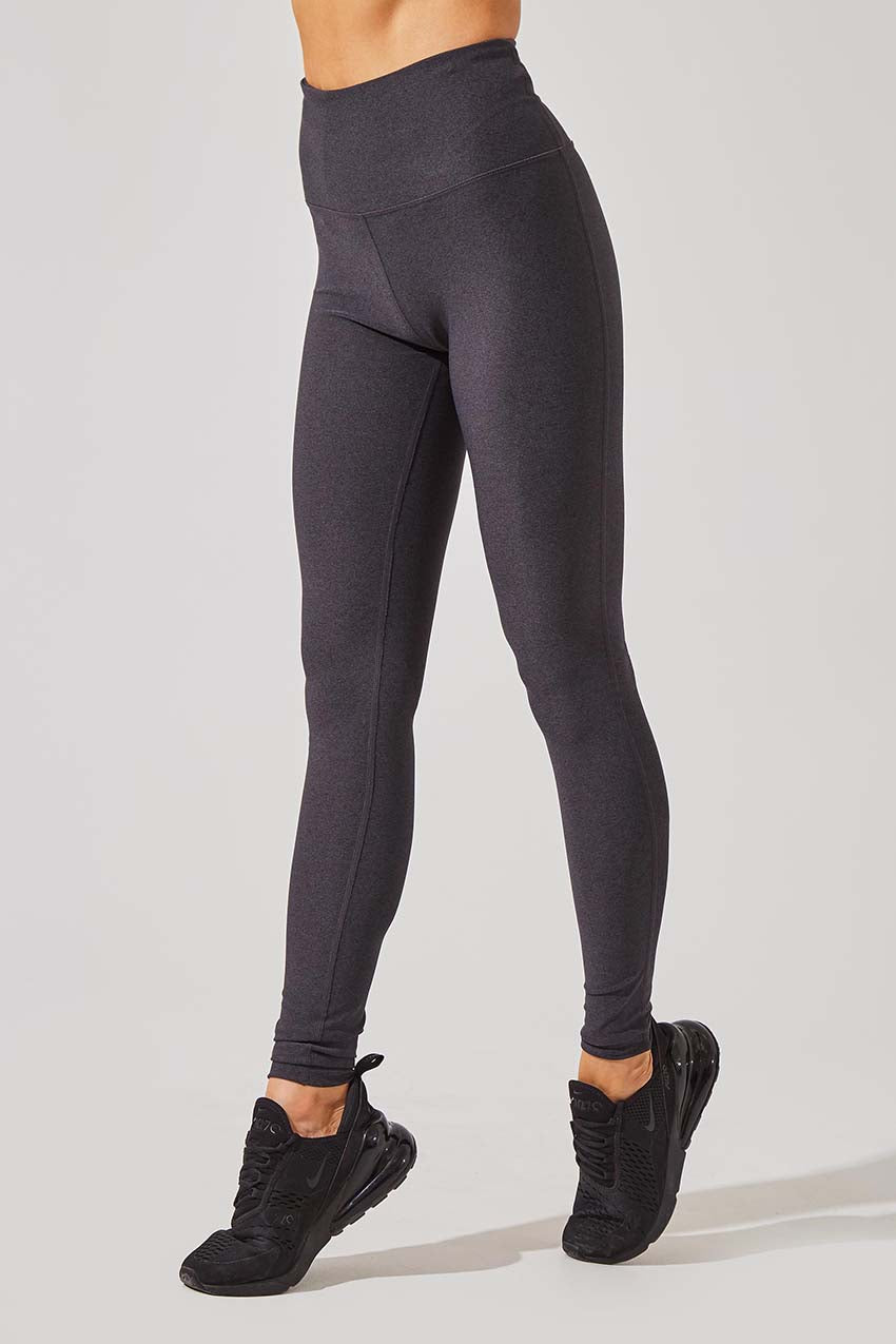 MPG Sport women's Rapid High Waisted Recycled Polyester Legging in Htr Charcoal