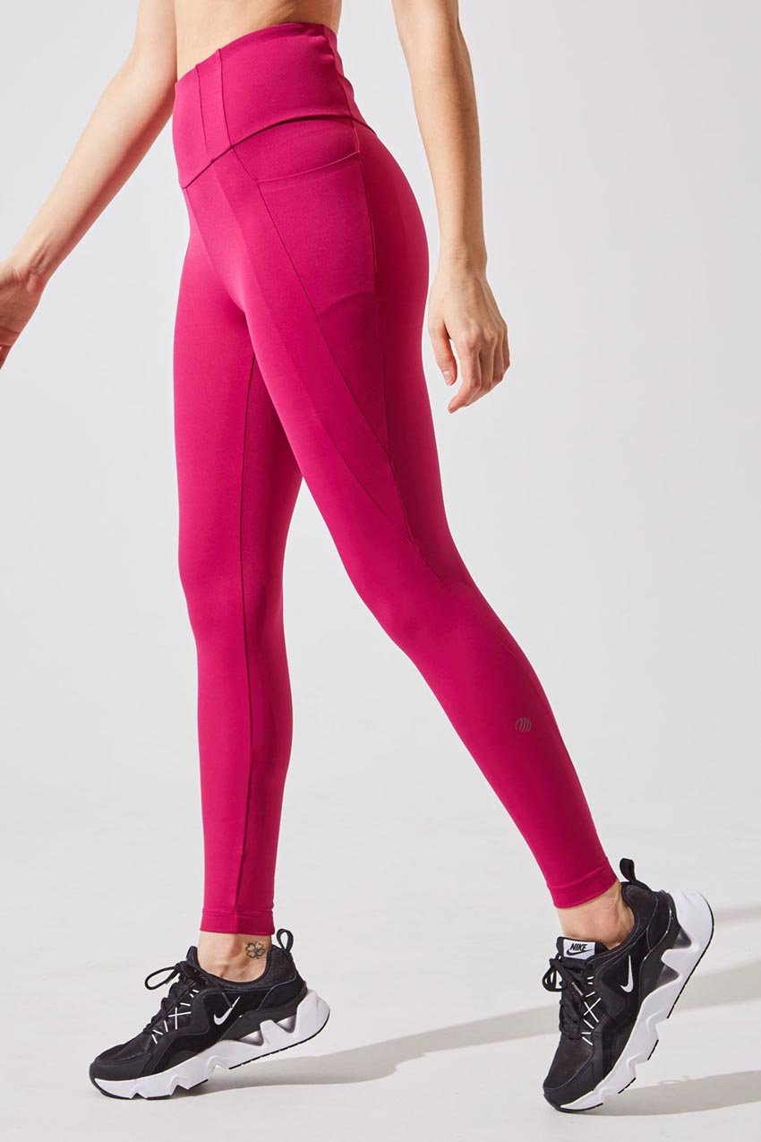 MPG Sport women's Sprint Ultra-High Waisted Recycled Nylon 7/8 Legging in Orchid Flower