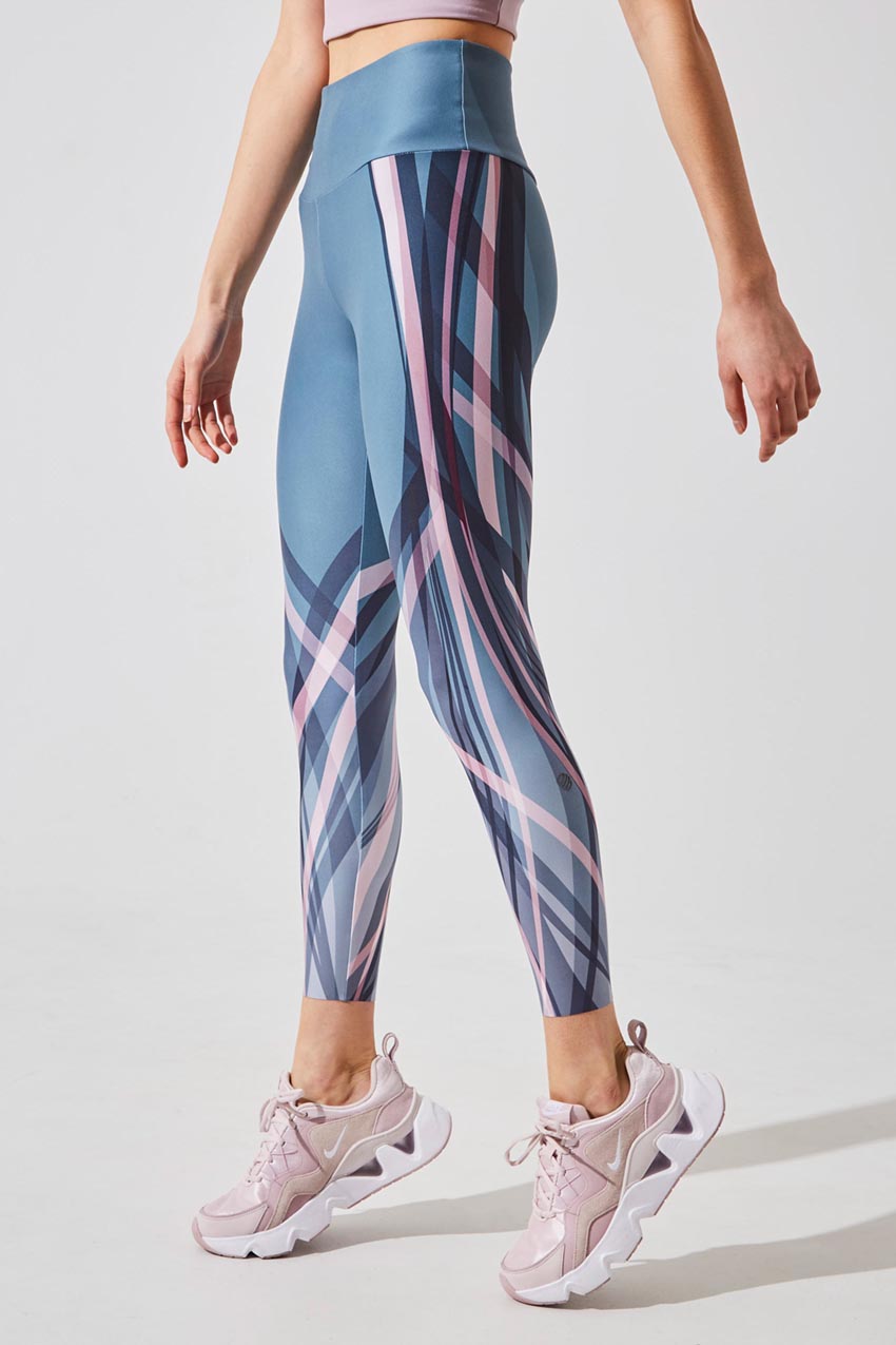 MPG Sport women's Strive Recycled Polyester High Waisted 7/8 Printed Legging in Airbrush Print