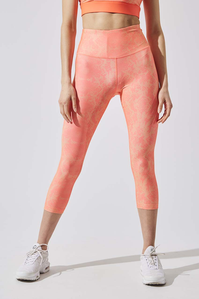 Entice Snake Print High Waisted Capri