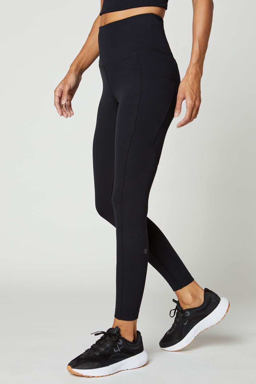 Remy Recycled High-Waisted Ribbed 7/8 Legging
